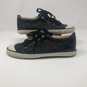 Coach Barrett Black Sneaker Canvas Size 8B